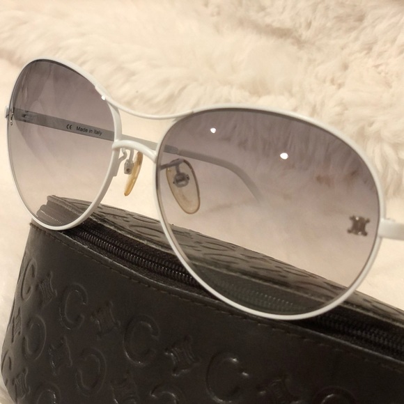 COPY - Celine White Metal Aviator Sunglasses From the Heidi Slimane Collection - Picture 9 of 10